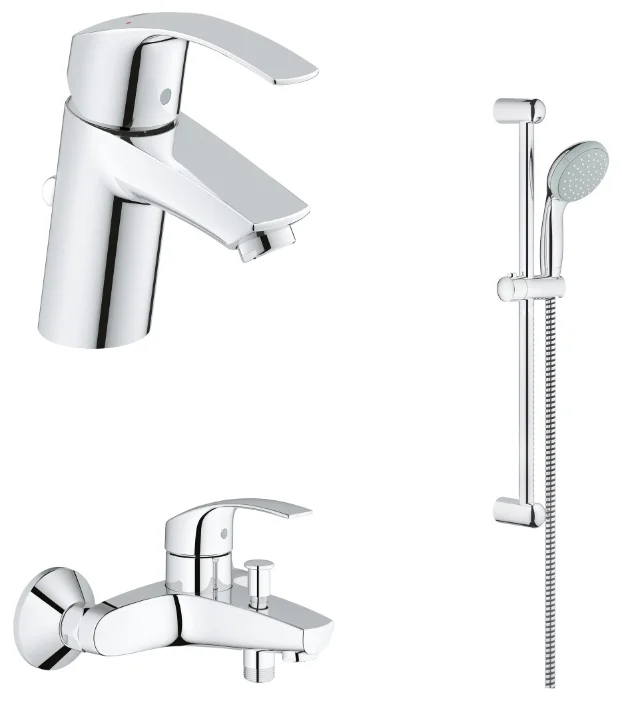 Фото Набор смесителей GROHE Eurosmart 124446 Фото Набор смесителей GROHE Eurosmart 124446