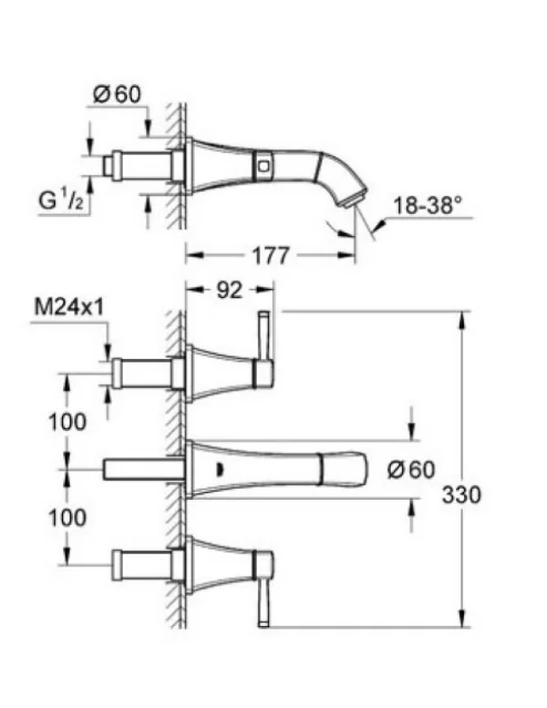 Фото Смеситель GROHE Grandera 20414IG0