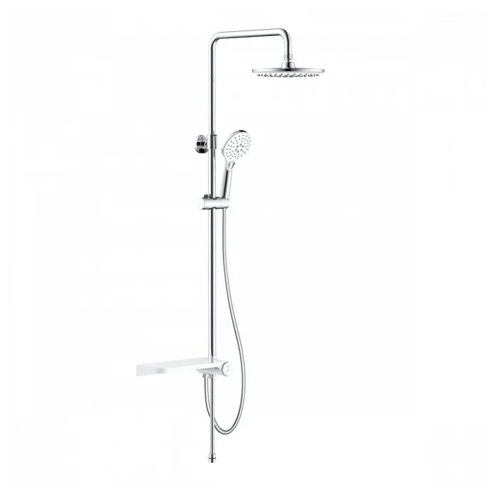 Душевой гарнитур IDDIS с верхней лейкой (белый) RAY RAYSW3FI76