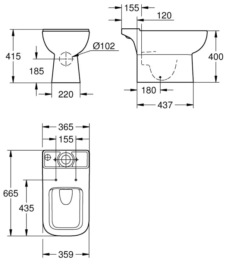 Фото Унитаз GROHE BauEdge Ceramic 39811000 альпин-белый