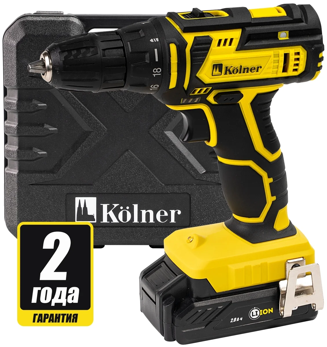Купить Дрель-шуруповерт KOLNER KCD 20-2LC