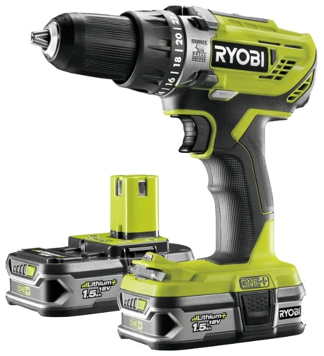 Фото Дрель-шуруповерт RYOBI R18PD3-215S