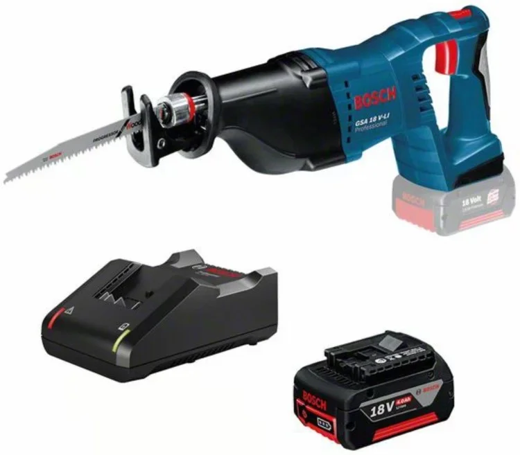 Пила BOSCH GSA 18V-LI  + GBA 18 В 4,0 А*ч + GAL 18V-40 (0615990L6H)
