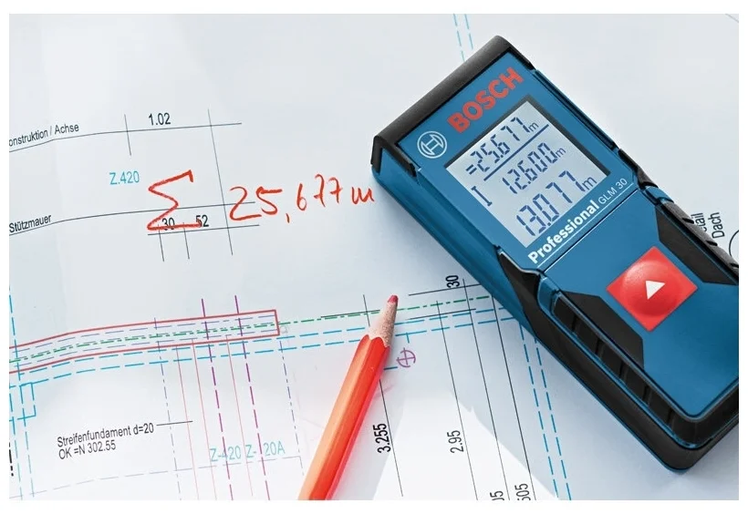 Картинка Лазерный дальномер BOSCH GLM 30 (0601072500)