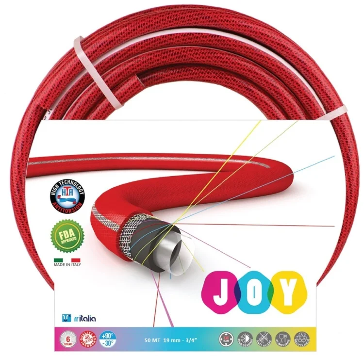 Шланг RR ITALIA JOY шестислойный 19 мм 50 м красный (451350)