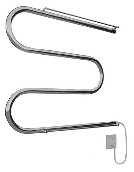 Фото Полотенцесушитель Олимп М-образный с полочкой 500*600 1&quot; прав. электрический