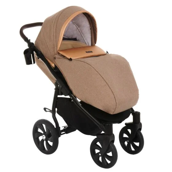 Цена Коляска TUTIS 2 в1 NANNI короб + прогулка Песочный + Кожа Gold 892048/Г