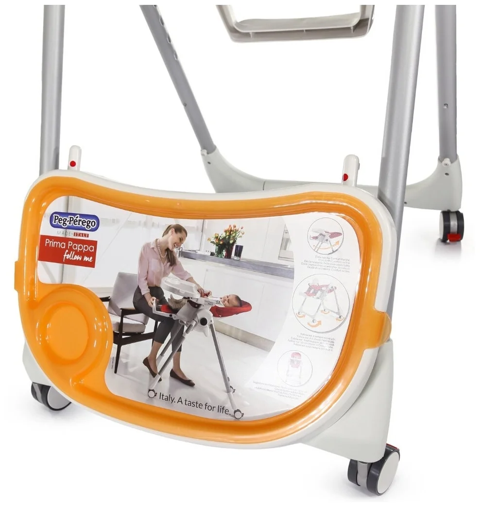 Стульчик PEG PEREGO Prima Pappa Follow Me Arancia Казахстан