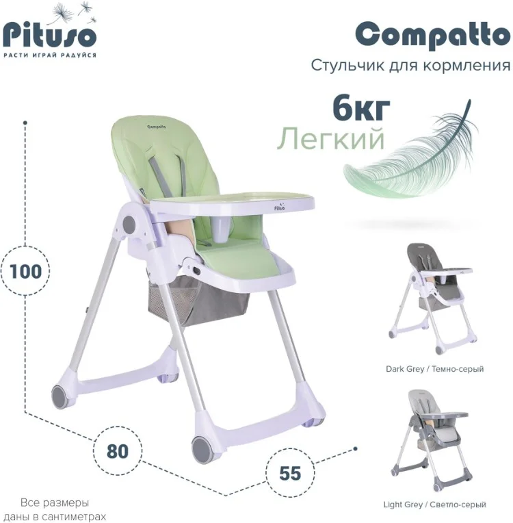 Фотография Стульчики для кормления PITUSO Compatto Mint HN-551-Mint