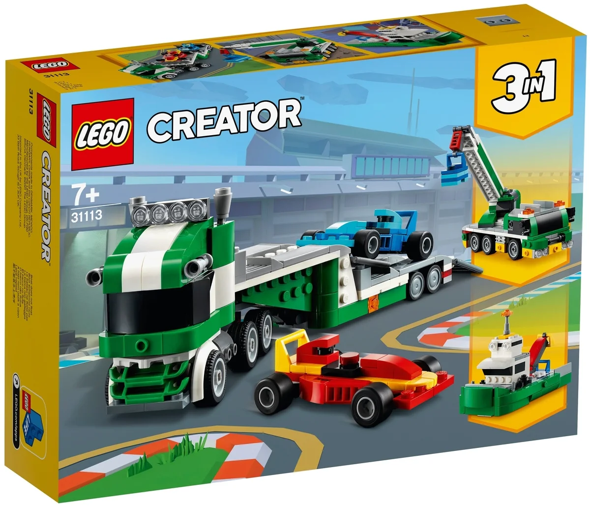 Конструктор LEGO 31113 Криэйтор Транспортировщик гоночных автомобилей Казахстан
