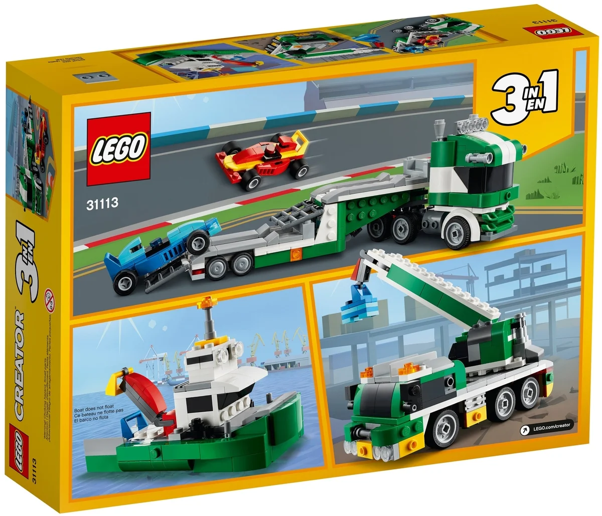 Конструктор LEGO 31113 Криэйтор Транспортировщик гоночных автомобилей Казахстан