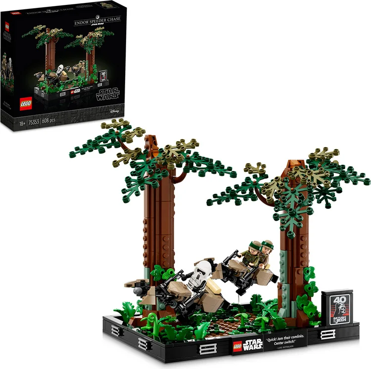 Картинка Конструктор LEGO 75353 Звездные войны Диорама «Погоня на Эндоре»