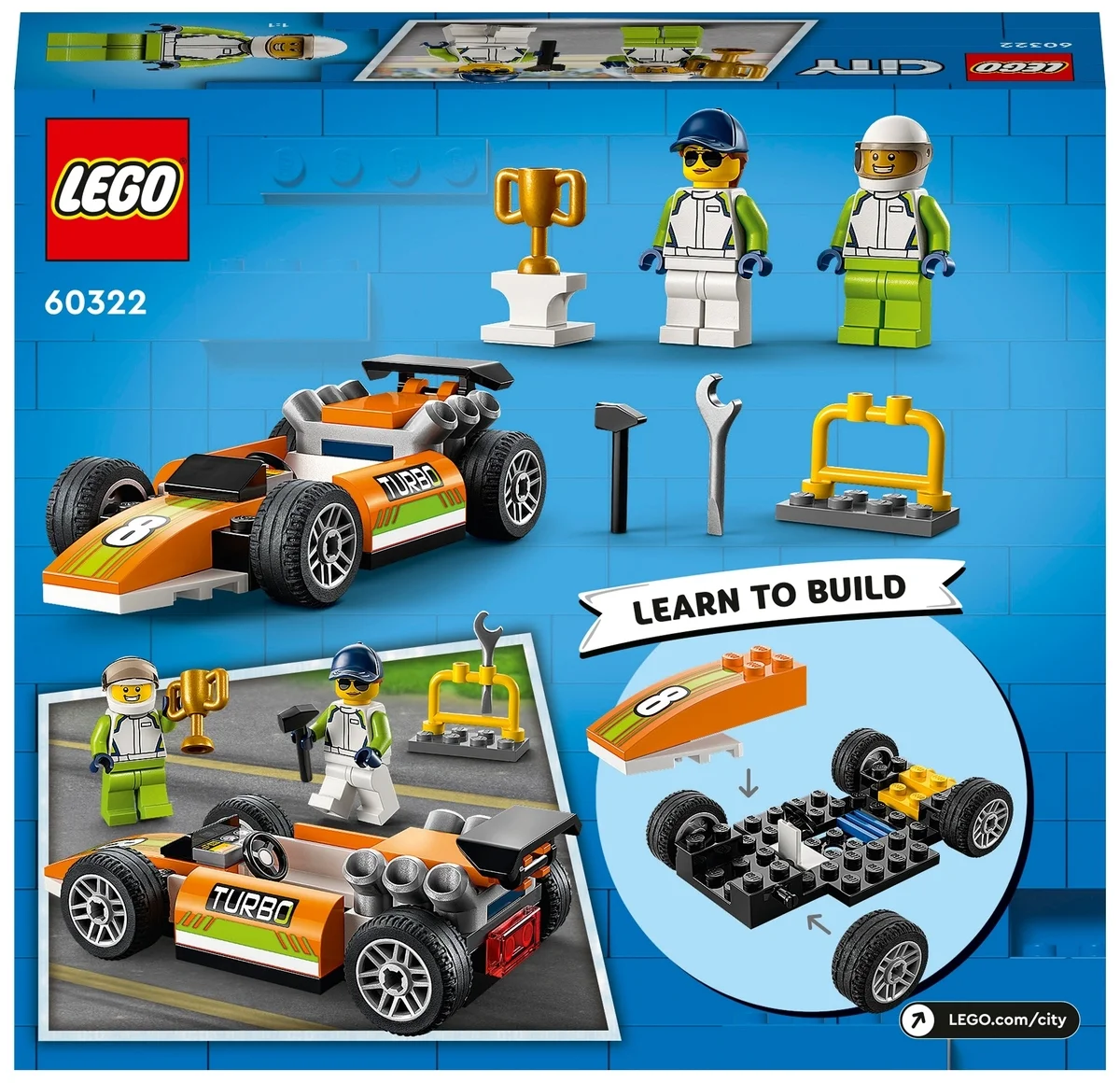 Фото Конструктор LEGO 60322 Город Гоночный автомобиль