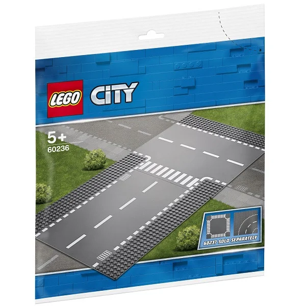 Фото Конструктор LEGO Прямой и Т-образный перекрёсток CITY 60236