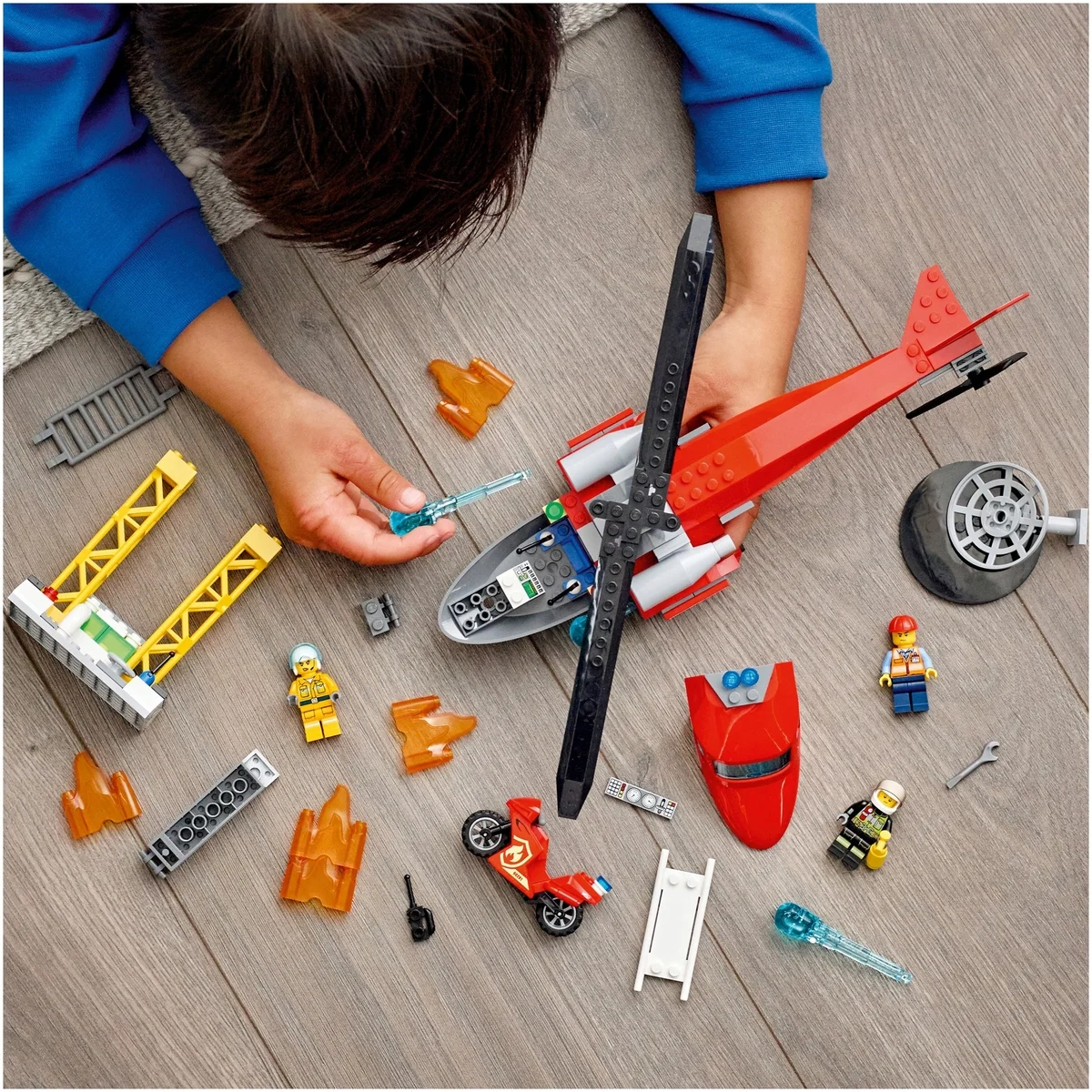 Конструктор LEGO 60281 Город Спасательный пожарный вертолёт Казахстан