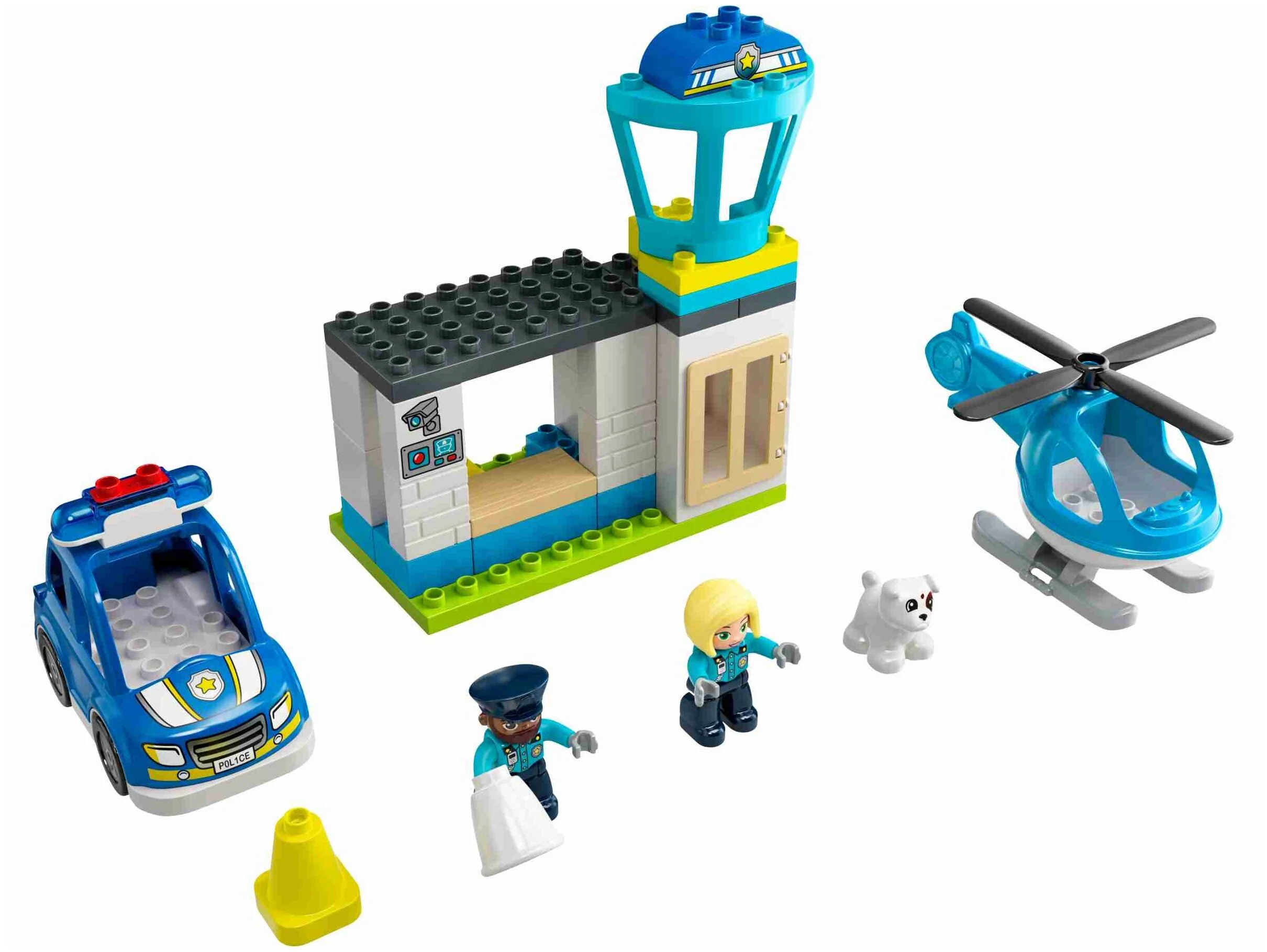 Картинка Конструктор LEGO 10959 Дупло Полицейский участок и вертолёт