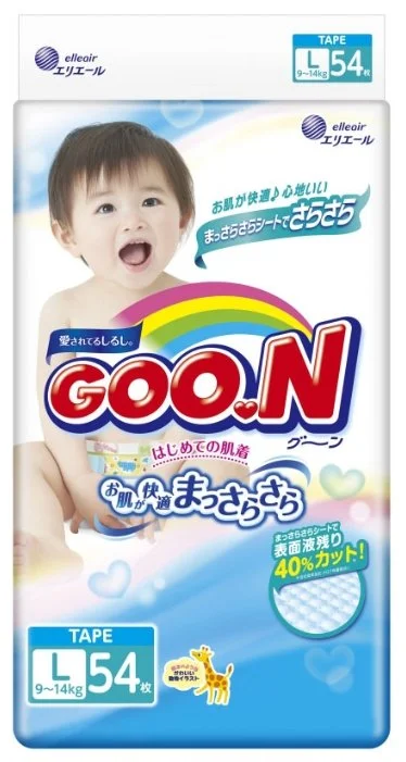 Подгузники Goo.N 9-14кг L 54шт