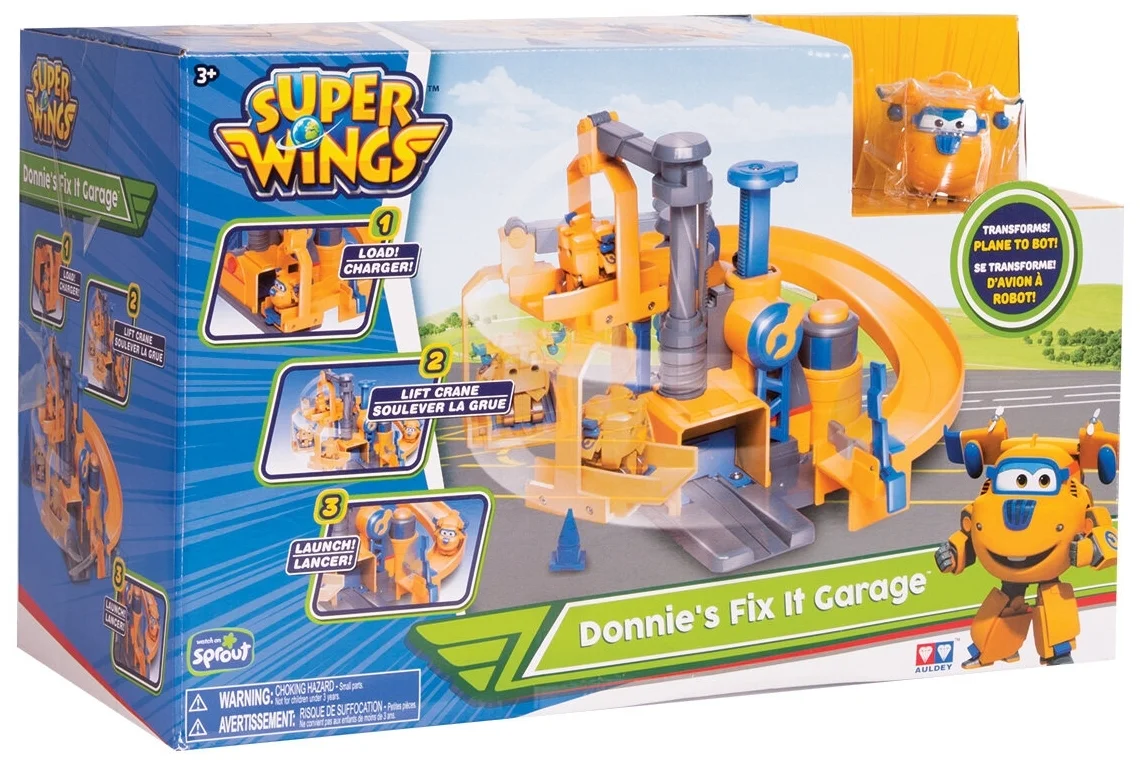 Трансформер СУПЕР КРЫЛЬЯ Станция Донни с подъемником. Трансформер ДОННИ (автоматическая трансформация) EU720813S Казахстан