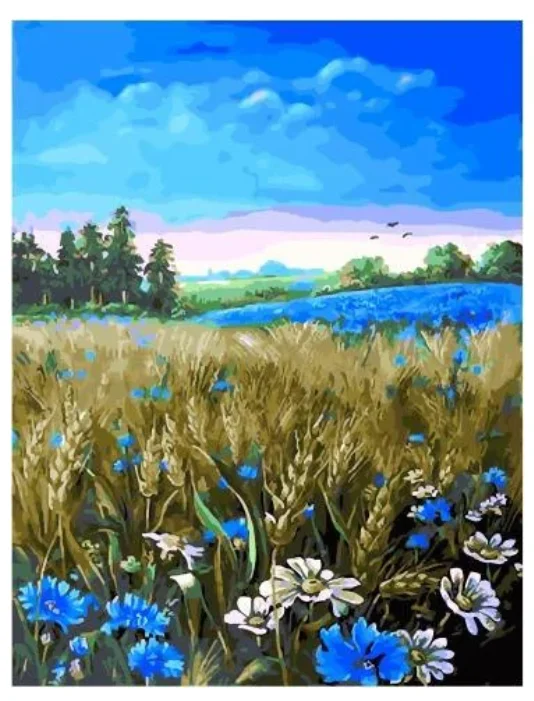 Картина по номерам Paintboy GX 35073 Васильковое лето 40*50