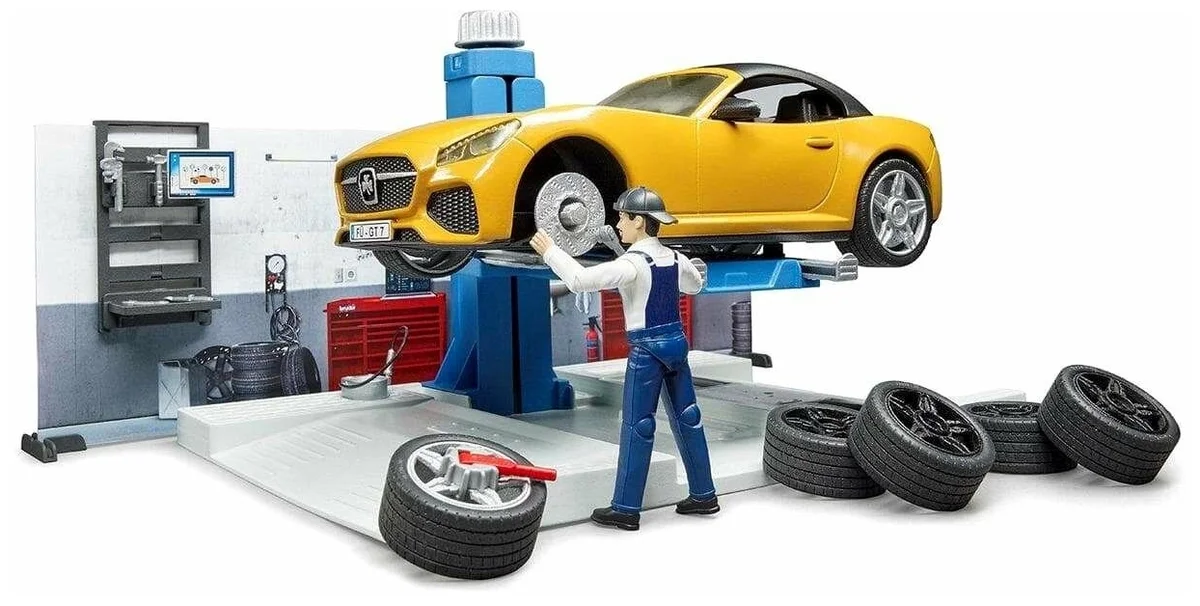 Фотография Игровой набор BRUDER Ремонтный набор для автомобиля 62-110