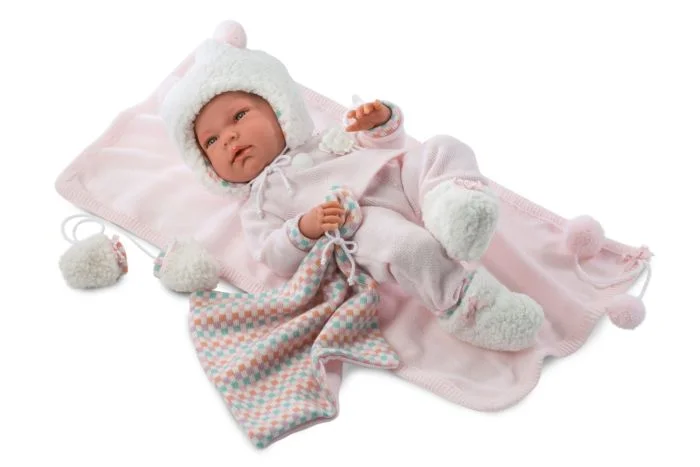 Кукла LLORENS малышка Ника 40 см в теплой шапочке и с варежками 73854