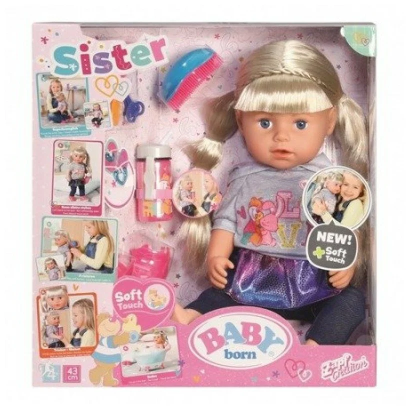 Кукла ZAPF BABY born Кукла Сестричка 2019 43 см 24-603 Казахстан