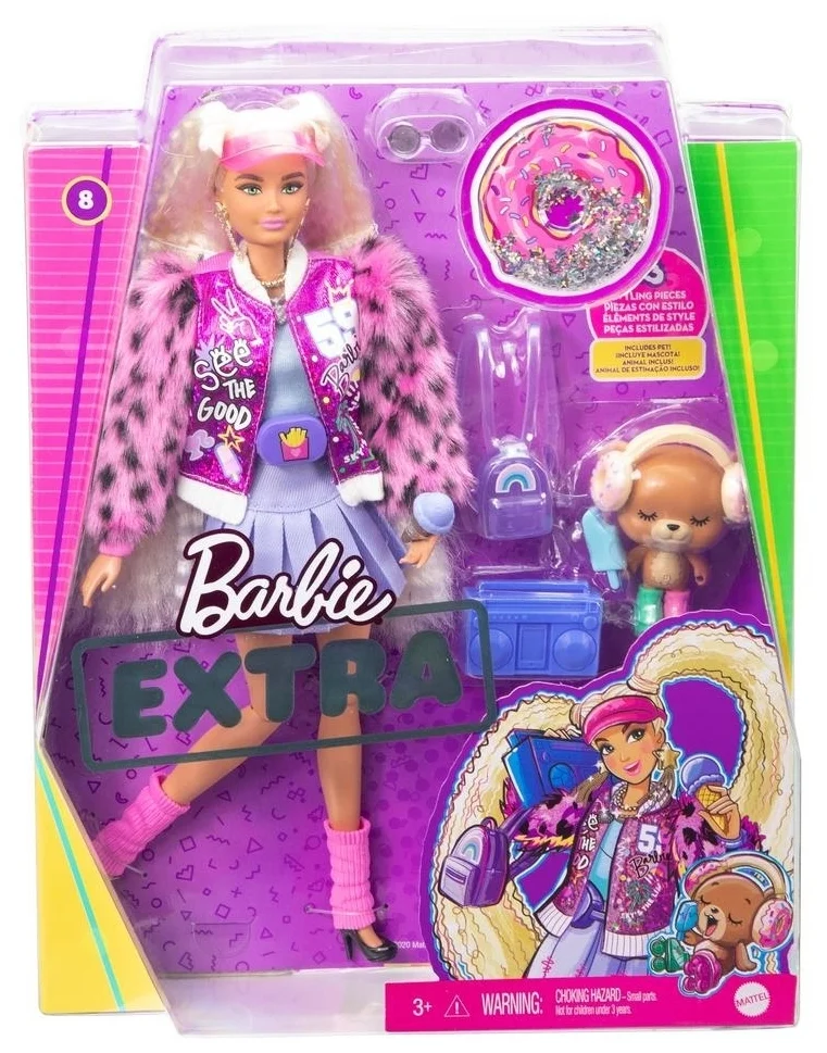Картинка Кукла BARBIE Extra блондинка с хвостиками GYJ770