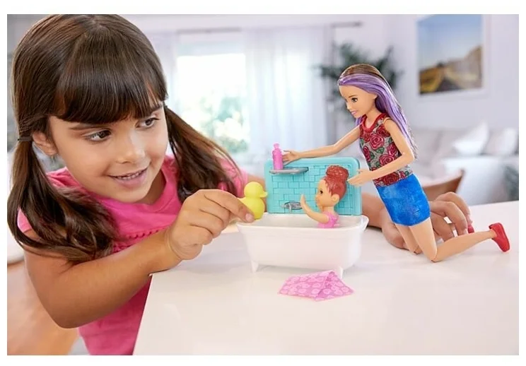 Купить Игровой набор BARBIE &amp;amp;quot;Няня&amp;amp;quot;, ванна FHY97/FXY05