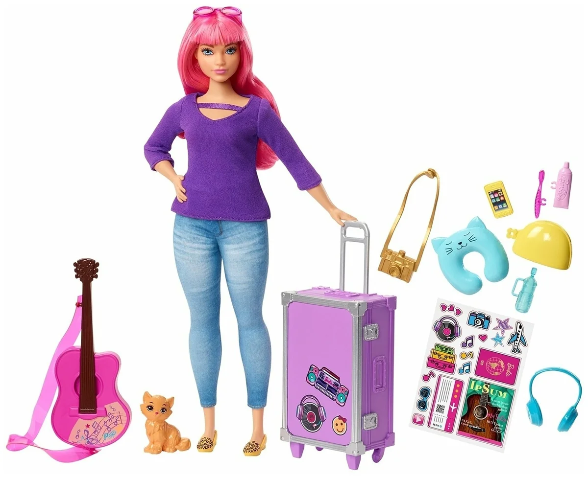 Кукла BARBIE FWV26 Дейзи с котенком в пути
