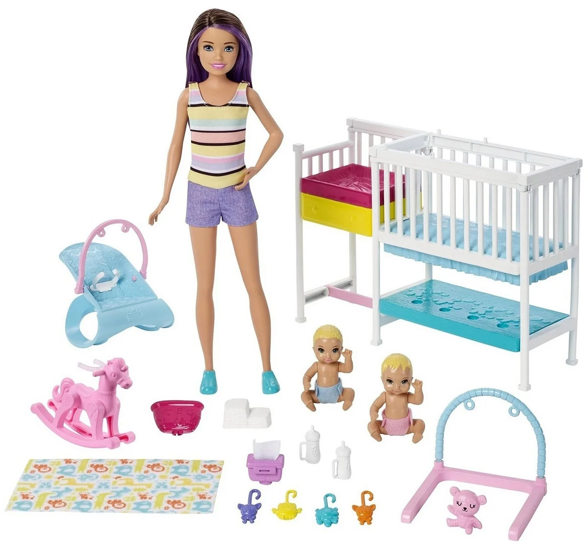 Фотография Игровой набор BARBIE Няни Скиппер и малыши GFL380