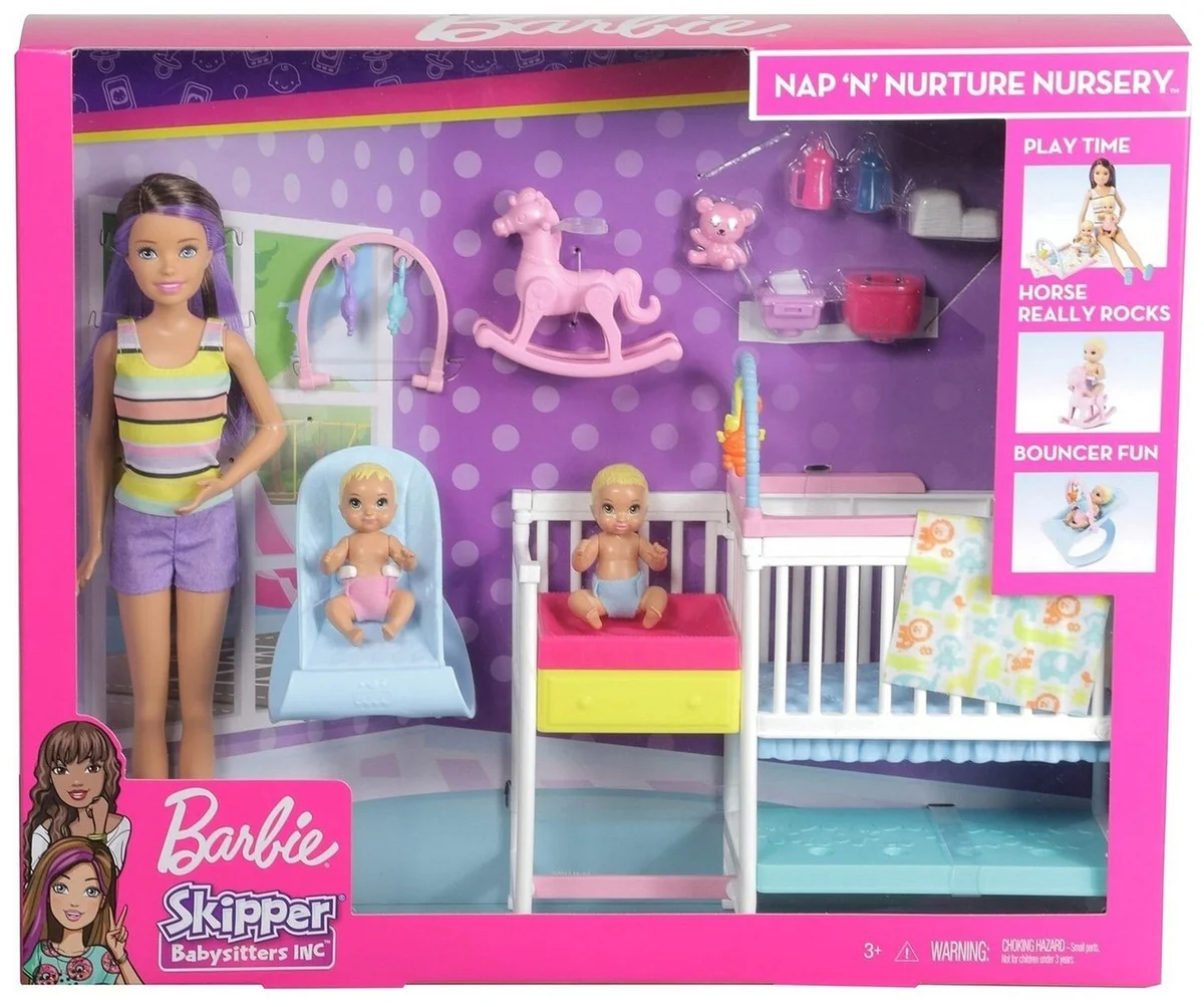 Игровой набор BARBIE Няни Скиппер и малыши GFL380 Казахстан