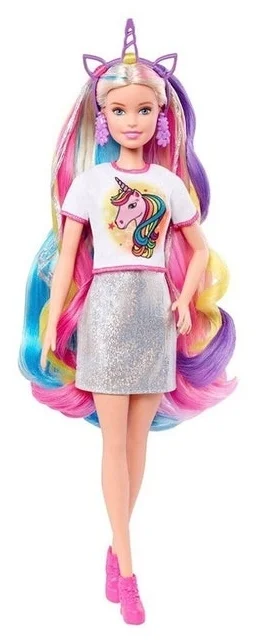 Фотография Кукла BARBIE Радужные волосы GHN040