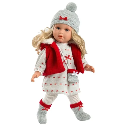 Фото Кукла LLORENS Мартина 40см блондинка в красном жилете 54023