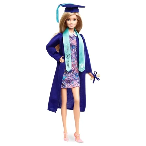 Фото Кукла BARBIE Выпускница колледжа в синей мантии FJH660