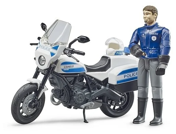 Мотоцикл BRUDER Scrambler Ducati с фигуркой полицейского 62-731