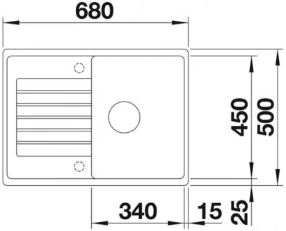 Картинка Кухонная мойка BLANCO Zia 45 S compact антрацит (524721)