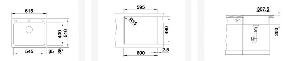 Фото Кухонная мойка BLANCO Naya 6 - черный (525941)