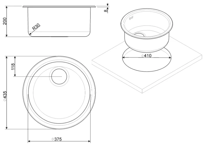 Фото Кухонная мойка SMEG 10I3PN