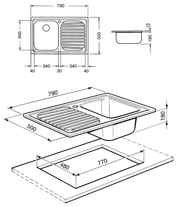 Фото Кухонная мойка SMEG SP791SRA