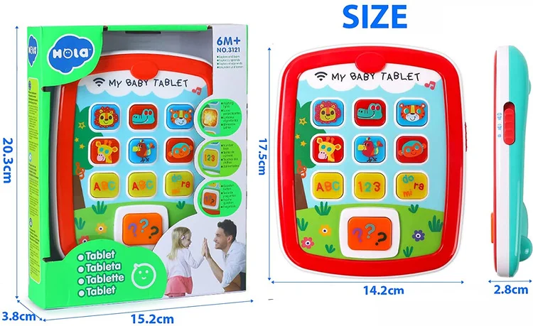 Цена Развивающая игрушка HOLA TOYS &amp;amp;quot;учебный планшет&amp;amp;quot; 3121