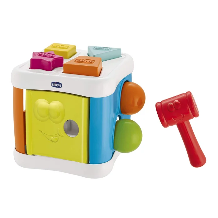 Фото Развивающая игрушка CHICCO сортер 2 в 1 Кубик 10м+ 00009686000000
