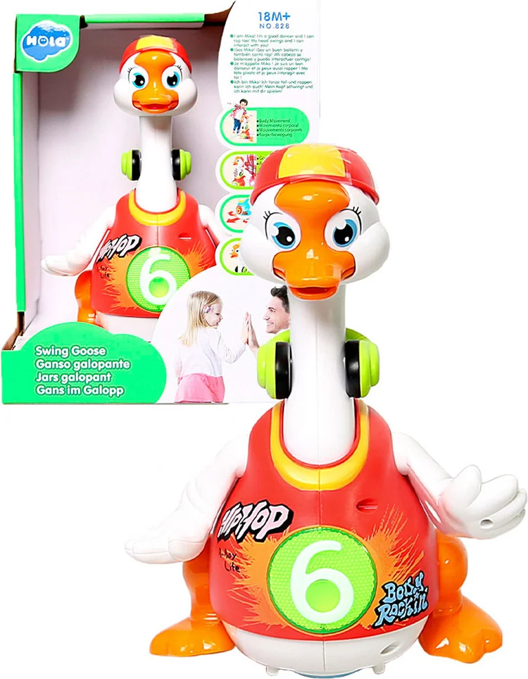 Развивающая игрушка HOLA TOYS &amp;amp;quot;Гусь&amp;amp;quot;, в красной футболке 828/K