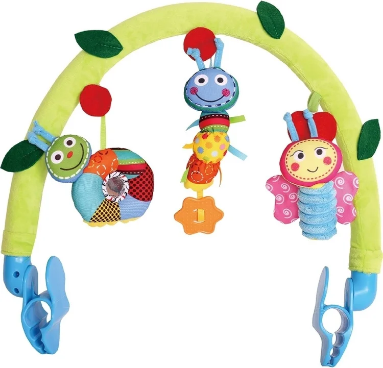 Фото Дуга на коляску BIBA TOYS Счастливые Гусенички 50*33 см BP143