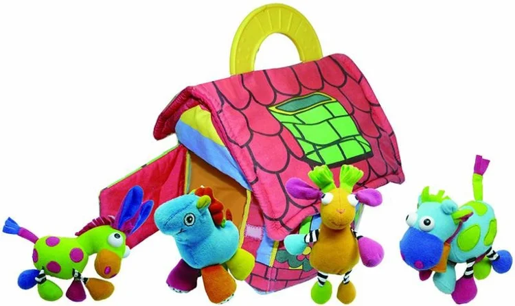Фото Развивающая игрушка BIBA TOYS подвеска ФЕРМЕРСКИЙ ДОМ с животными 4шт. 62*46*24 см