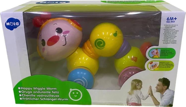 Развивающая игрушка HOLA TOYS &amp;amp;quot;Червячок&amp;amp;quot;, со светом и звуком 997