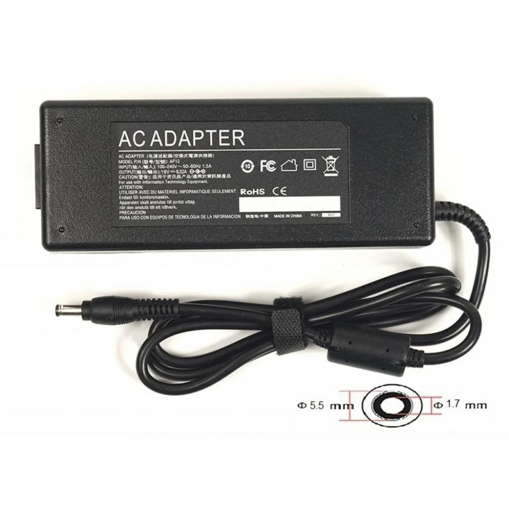 Фото Блок питания для ноутбуков PowerPlant ACER 220V, 19V 120W 6.32A (5.5*1.7) AC120F5517 Фото Блок питания для ноутбуков PowerPlant ACER 220V, 19V 120W 6.32A (5.5*1.7) AC120F5517