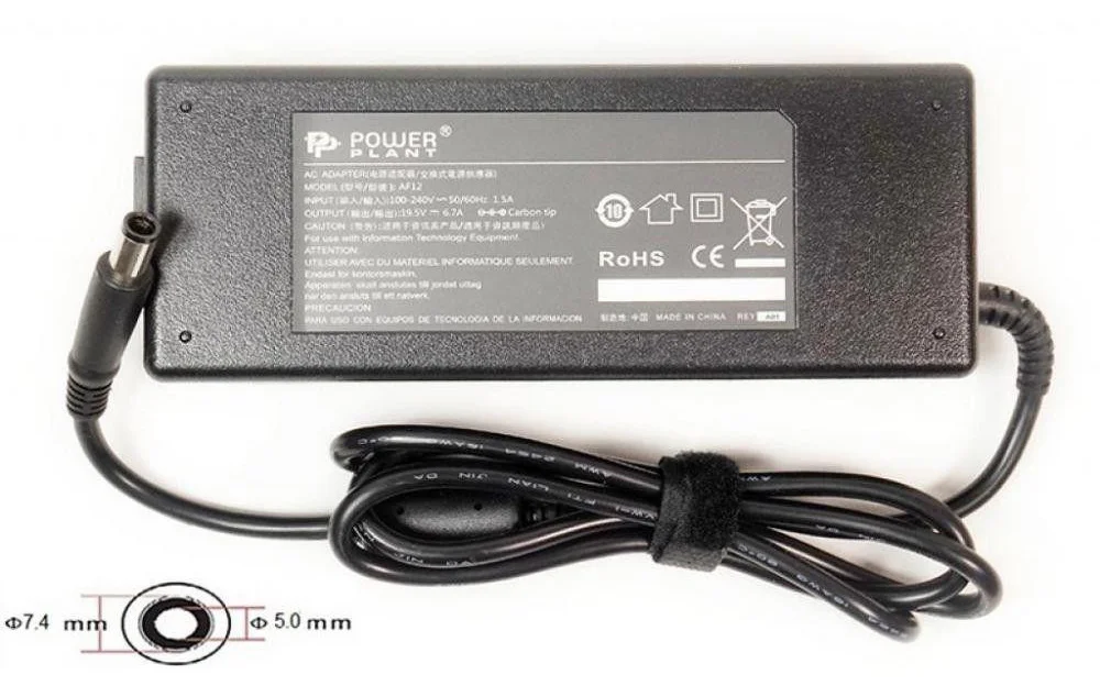 Фото Блок питания для ноутбуков PowerPlant DELL 220V, 19.5V 130W 6.7A (7.4*5.0) DL130G7450