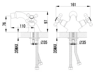 Фото Смеситель LEMARK LM2808B Винтаж