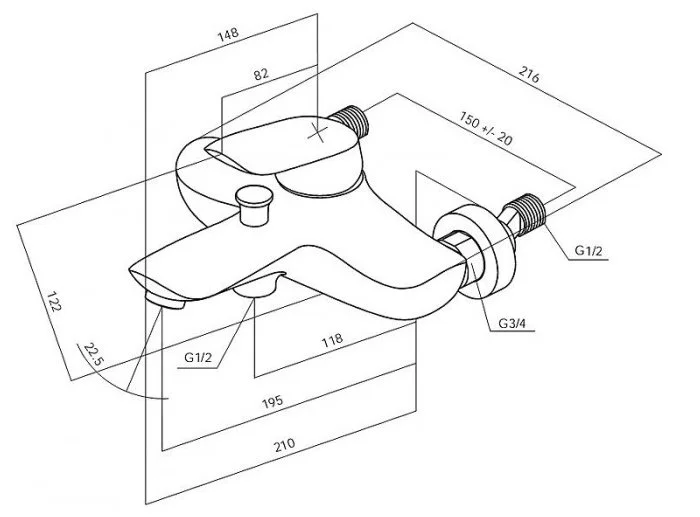 Фото Смеситель Am-Pm F5310000 Bliss L