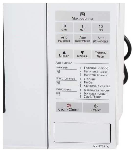 Фотография Микроволновая печь PANASONIC NN-ST251WZTE